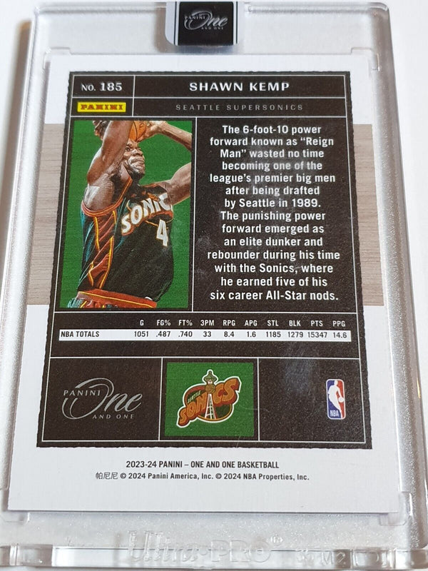 2023 Panini One and One Shawn Kemp #185 PURPLE /25 Holo - Panini Factory Sealed