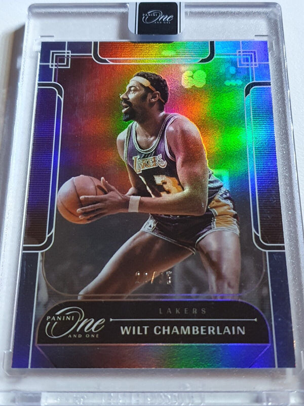2023 Panini One and One Wilt Chamberlain #162 BLUE /35 Holo - Factory Sealed