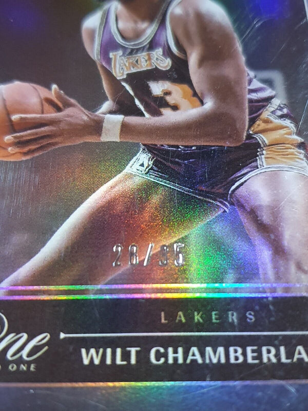 2023 Panini One and One Wilt Chamberlain #162 BLUE /35 Holo - Factory Sealed
