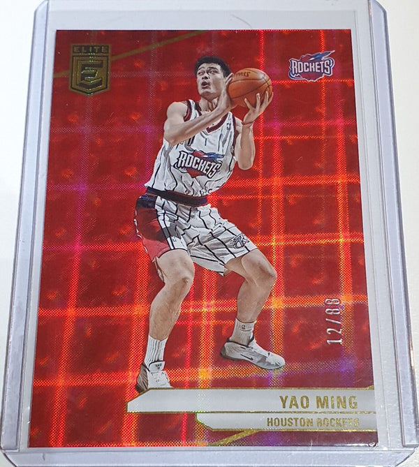 2023 Panini Donruss Elite Yao Ming #148 ASIA HYPER RED /88 Holo - Ready to Grade