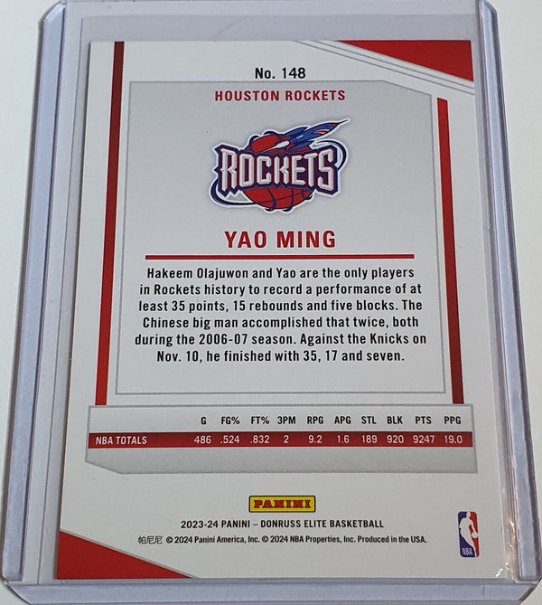 2023 Panini Donruss Elite Yao Ming #148 ASIA HYPER RED /88 Holo - Ready to Grade