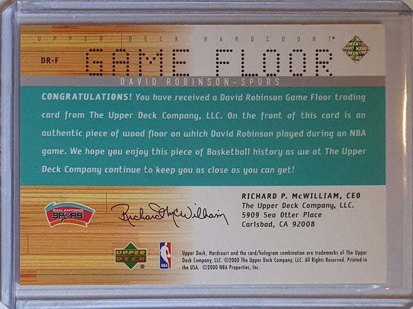 2000 Upper Deck Hardcourt David Robinson #DR-F GAME FLOOR - Rare Gem