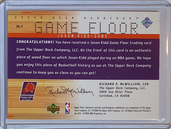 2000 Upper Deck Hardcourt Jason Kidd #JK-F GAME FLOOR - Rare Gem