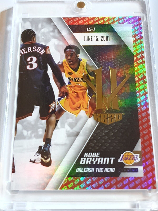 2017 Panini Kobe Herovillain Kobe Bryant #6 RED Holo Unleash the Hero - Rare