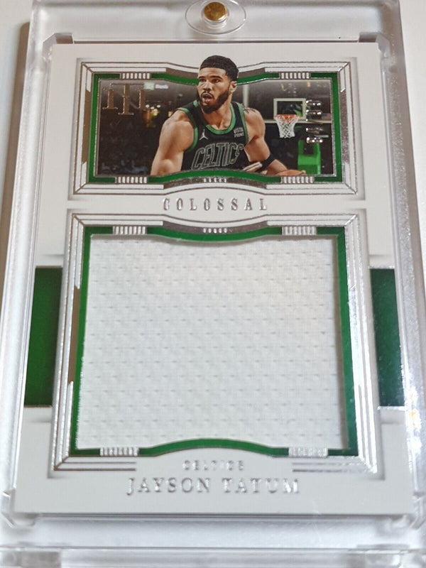 2023 Panini National Treasures Jayson Tatum #PATCH /99 Game Worn Jumbo Jersey