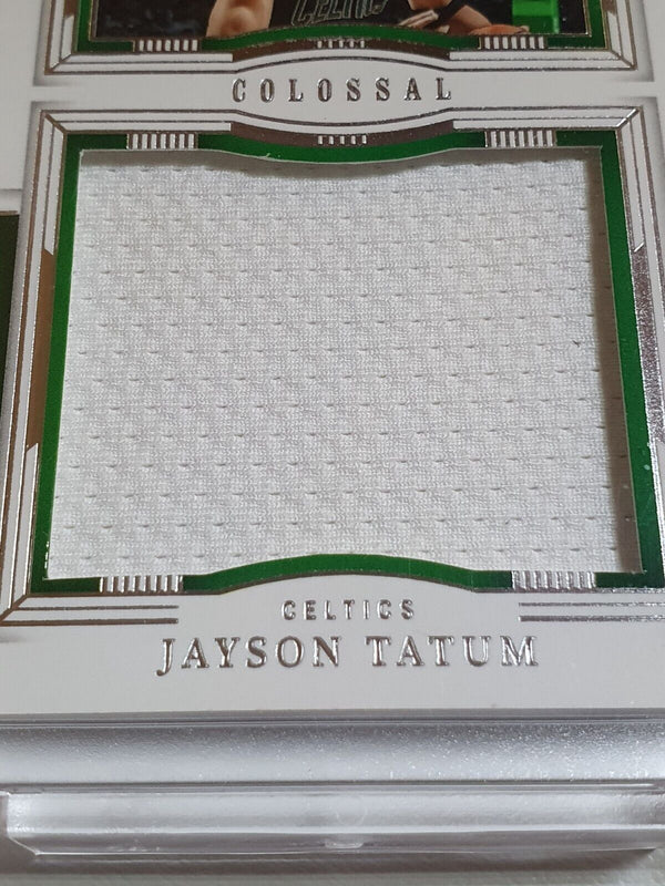 2023 Panini National Treasures Jayson Tatum #PATCH /99 Game Worn Jumbo Jersey