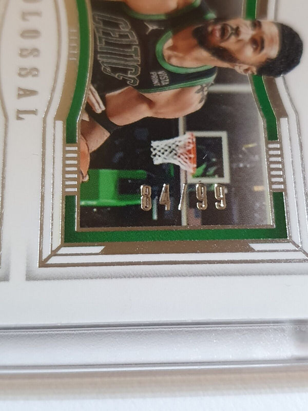 2023 Panini National Treasures Jayson Tatum #PATCH /99 Game Worn Jumbo Jersey
