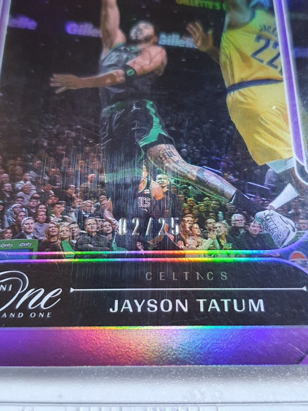 2023 Panini One and One Jayson Tatum #69 PURPLE /25 Holo - Panini Factory Sealed