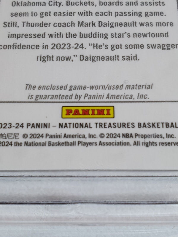 2023 National Treasures Josh Giddey #PATCH PRIME /25 Game Worn 3 Color Jersey