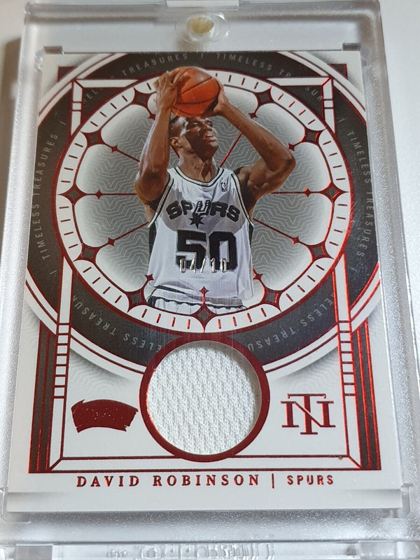 2023 National Treasures David Robinson #PATCH RED /10 Game Worn Jersey
