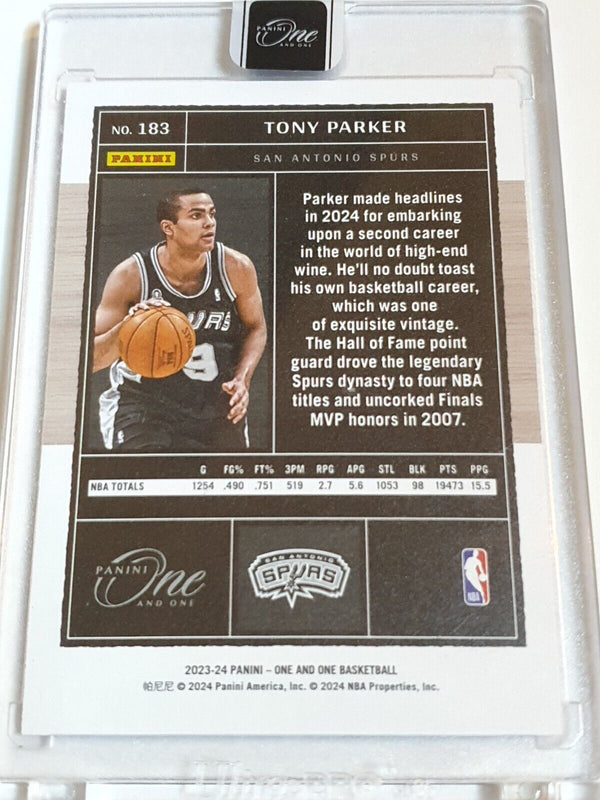 2023 Panini One and One Tony Parker #183 PURPLE /25 Holo - Panini Factory Sealed