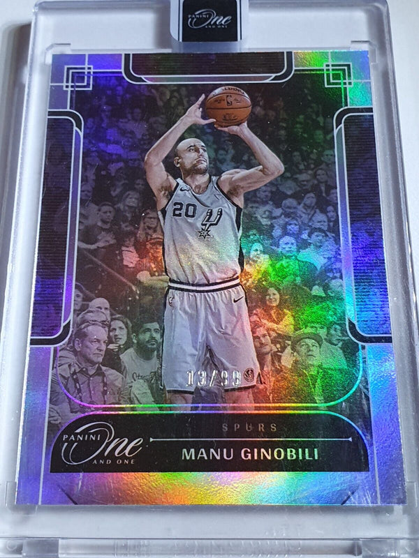 2023 Panini One and One Manu Ginobili #181 HOLO /99 - Panini Factory Sealed