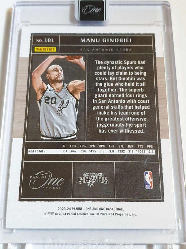 2023 Panini One and One Manu Ginobili #181 HOLO /99 - Panini Factory Sealed