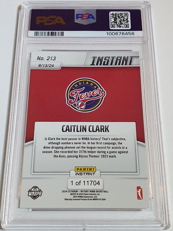2024 Panini Instant WNBA Caitlin Clark Rookie #213 /11704 RC - PSA 9 (Low POP)