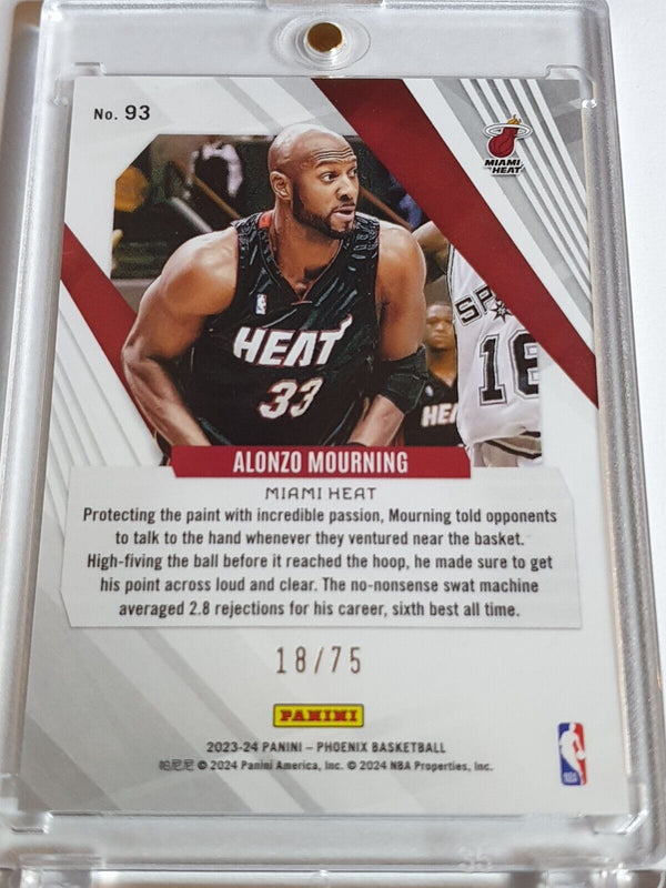 2023 Panini Phoenix Alonzo Mourning #93 RED SCOPE /75 Holo - Ready to Grade