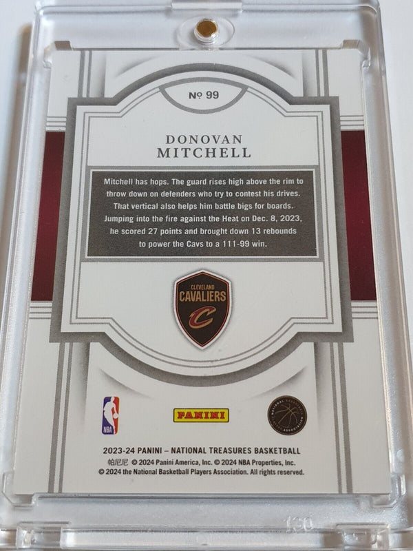2023 Panini National Treasures Donovan Mitchell #99 RED /33 Foil - Rare