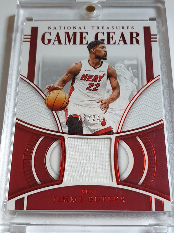2023 National Treasures Jimmy Butler #PATCH RED /24 Edition Game Worn Jersey