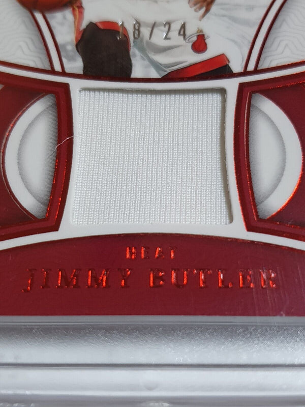 2023 National Treasures Jimmy Butler #PATCH RED /24 Edition Game Worn Jersey