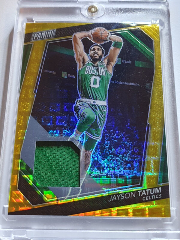 2023 Panini National VIP Jayson Tatum #30 GOLD 01/10 Holo Game Worn Jersey