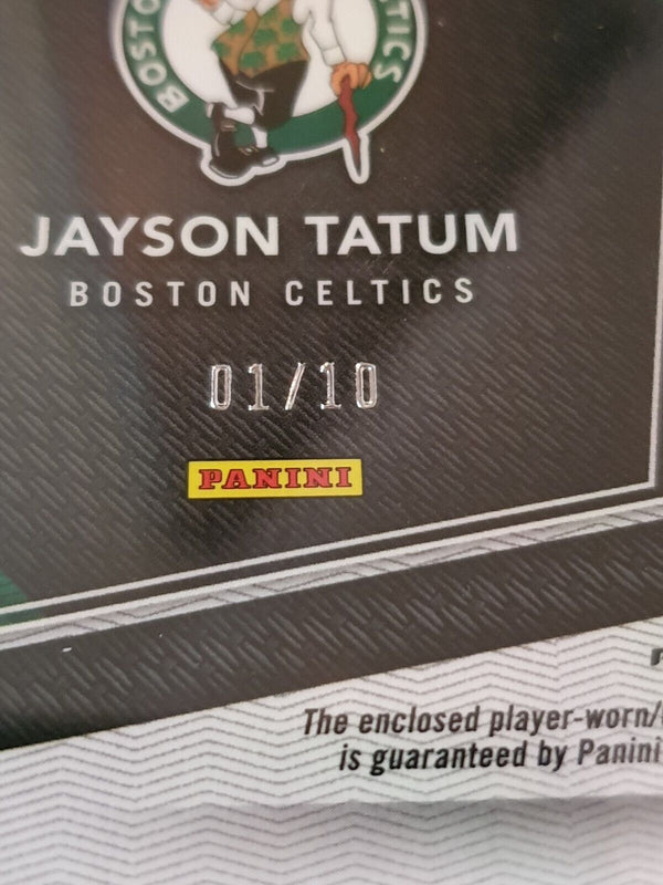 2023 Panini National VIP Jayson Tatum #30 GOLD 01/10 Holo Game Worn Jersey