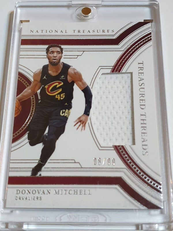 2023 National Treasures Donovan Mitchell #PATCH /99 Game Worn Jersey - Rare