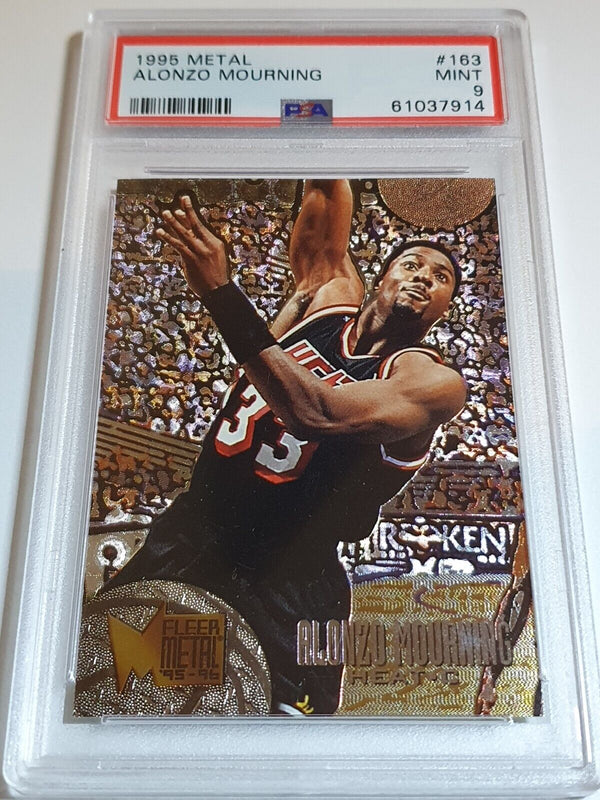 1995 Fleer Metal Alonzo Mourning #163 - PSA 9 (POP 15)