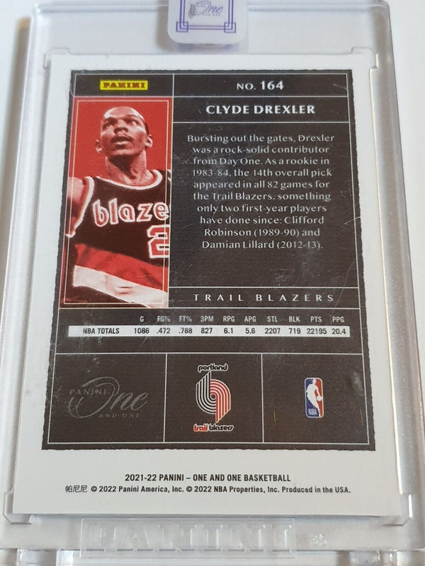 2021 Panini One and One Clyde Drexler #164 HOLO /99 - Panini Factory Sealed