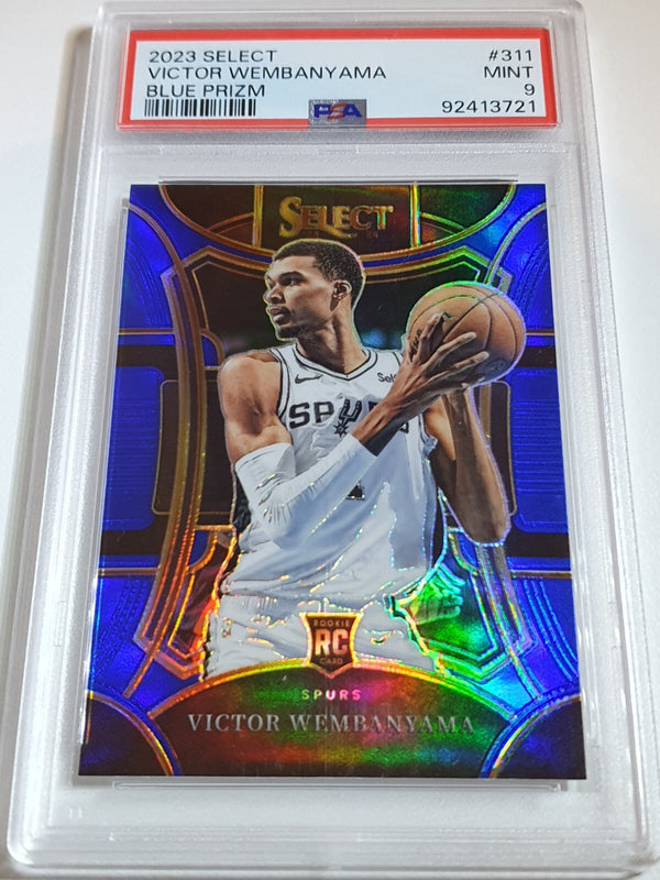2023 Panini Select Victor Wembanyama Rookie #311 BLUE PRIZM - PSA 9 (Low POP)