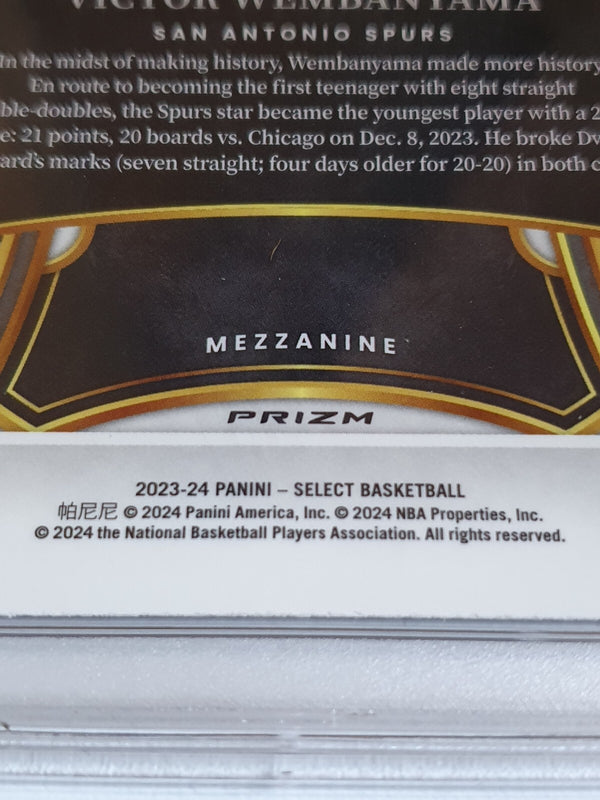 2023 Panini Select Victor Wembanyama Rookie #311 BLUE PRIZM - PSA 9 (Low POP)