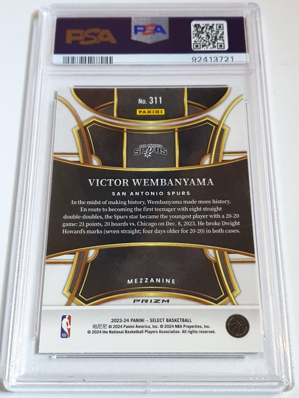 2023 Panini Select Victor Wembanyama Rookie #311 BLUE PRIZM - PSA 9 (Low POP)