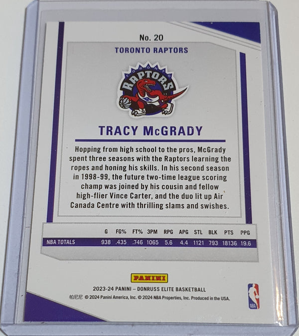 2023 Panini Donruss Elite Tracy McGrady #20 RED INFINITE Holo - Ready to Grade