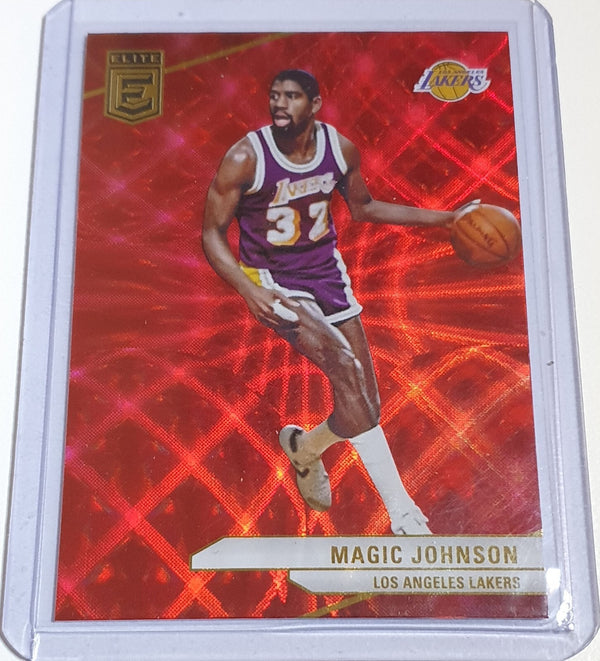 2023 Panini Donruss Elite Magic Johnson #61 RED INFINITE Holo - Ready to Grade