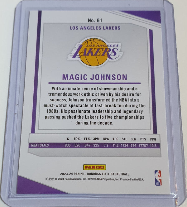 2023 Panini Donruss Elite Magic Johnson #61 RED INFINITE Holo - Ready to Grade