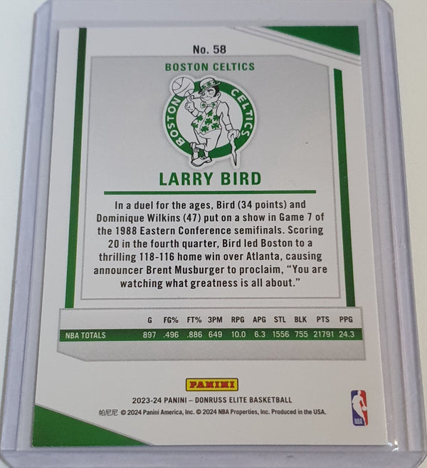 2023 Panini Donruss Elite Larry Bird #58 RED INFINITE Holo - Ready to Grade