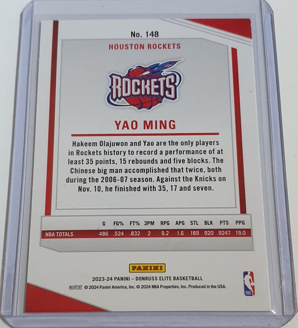 2023 Panini Donruss Elite Yao Ming #148 RED INFINITE Holo - Ready to Grade