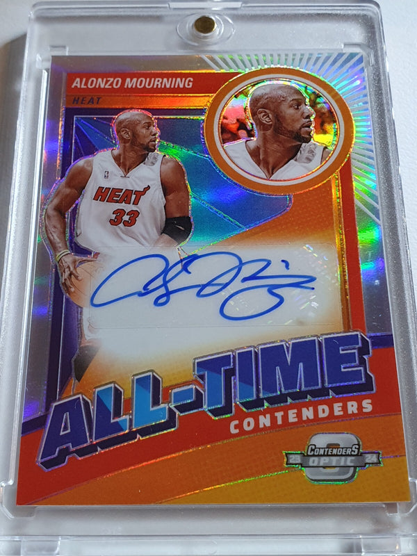 2023 Contenders Optic Alonzo Mourning AUTO HOLO /125 All-Time Contenders - Rare