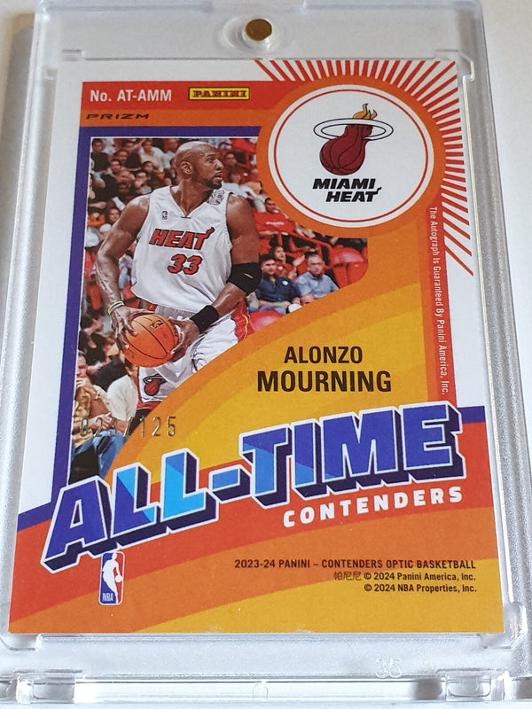 2023 Contenders Optic Alonzo Mourning AUTO HOLO /125 All-Time Contenders - Rare