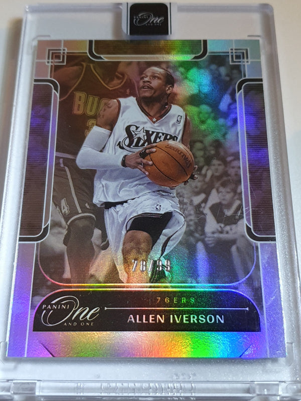 2023 Panini One and One Allen Iverson #195 HOLO /99 - Panini Factory Sealed