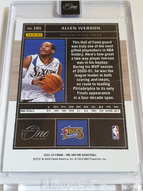 2023 Panini One and One Allen Iverson #195 HOLO /99 - Panini Factory Sealed