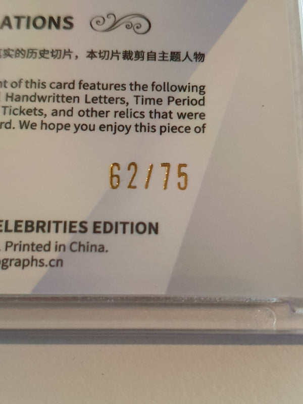 2024 Eternal Charles Dickens #RELICS BLUE /75 Authentic History Relic - Sealed