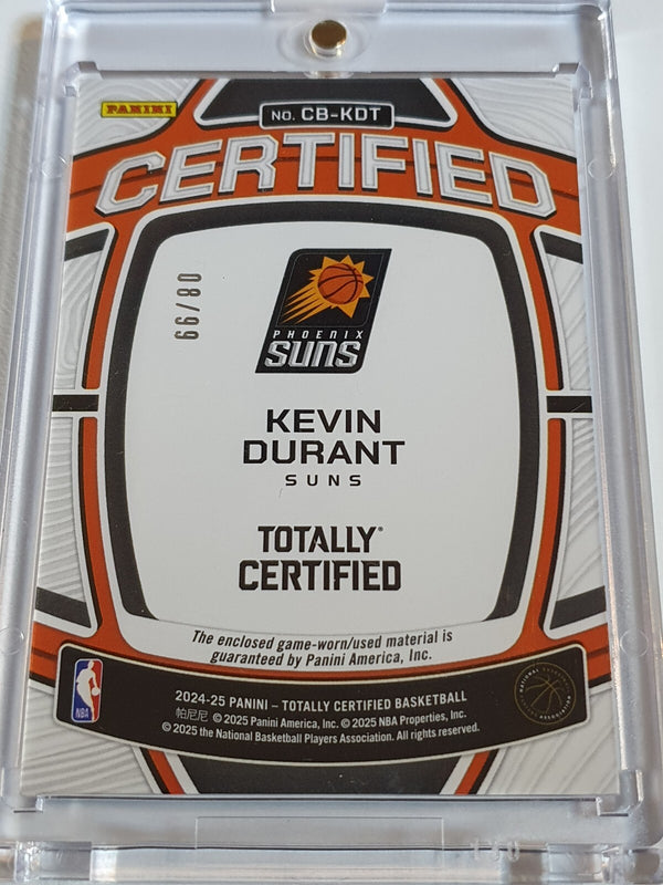2024 Totally Certified Kevin Durant #PATCH PURPLE MIRROR /99 Game Worn Jersey