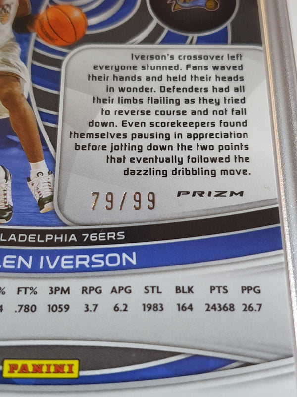 2022 Panini Spectra Allen Iverson #26 INTERSTELLAR /99 Prizm - Ready to Grade