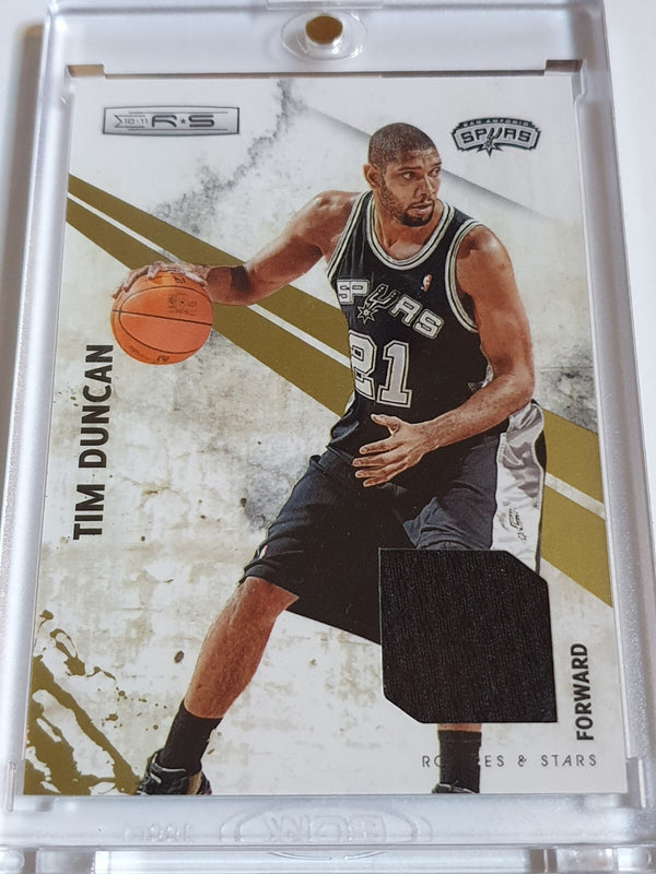 2010 Panini Rookies & Stars Tim Duncan #PATCH /299 Game Worn Jersey Materials