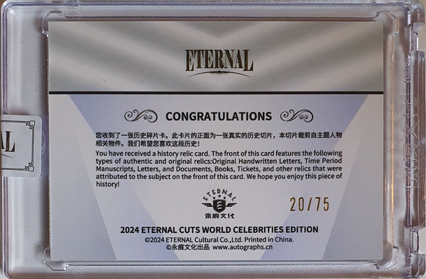 2024 Eternal Franklin Roosevelt #RELICS BLUE /75 Authentic History Relic Sealed