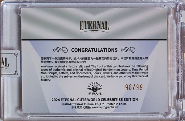 2024 Eternal Queen Victoria #RELICS HOLO /99 History Relics - Factory Sealed