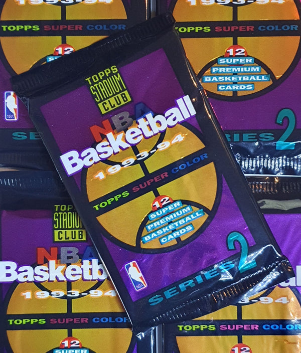 1993-94 Topps Stadium Club NBA Basketball Series 2 Pack - Factory Sealed Packs
