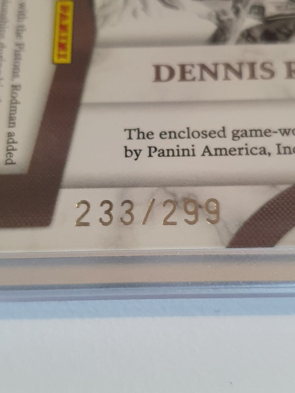 2010 Panini Donruss Dennis Rodman #PATCH /299 Game Worn Jersey - Ready to Grade