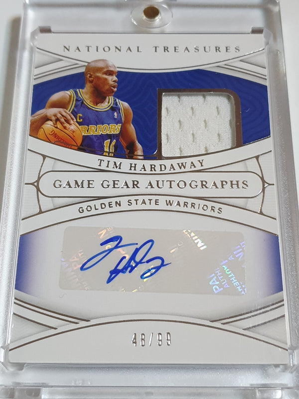 2021 National Treasures Tim Hardaway #PATCH AUTO /99 Game Worn Jersey - Rare