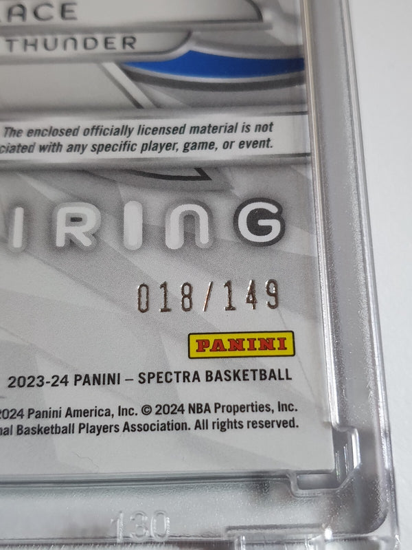 2023 Panini Spectra Cason Wallace Rookie #PATCH SILVER /149 Holo 3 Color Jersey
