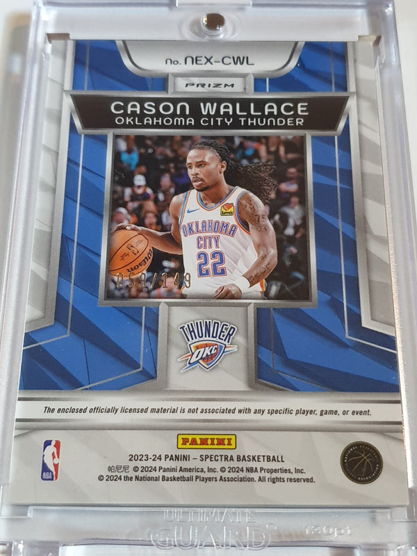 2023 Panini Spectra Cason Wallace Rookie #PATCH SILVER /149 Holo Jersey - Rare